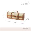 1-Bottle Vintage Striped Trunk Wine Box by Twine