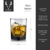 Smoke Double Old Fashioned Glasses by Viski