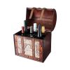 6 Bottle Old World Wooden Wine Box by Twine