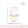 Rose Crystal Stemless Wine Glass Set by Twine