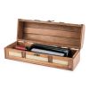 1-Bottle Vintage Striped Trunk Wine Box by Twine