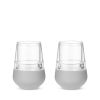 Glass FREEZE Wine Glass (set of two) in Gray by HOST