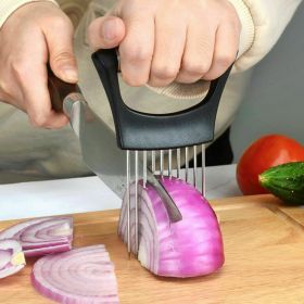 Stainless Steel Onion Holder Slicer Vegetable