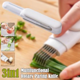 3 In 1 Multifunctional Rotary Paring Knife 360 Stainless-Steel Peeler