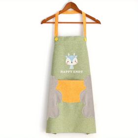 1pc Cute Cartoon Apron; Waterproof And Oil-proof Apron