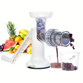 1pc Manual Masticating Juicer; Slow Juicer Extractor