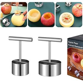 2pcs Stainless Steel Multifunction Apple Pear Core Separator