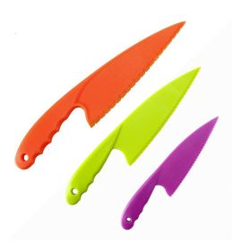 Set of 3 Plastic Kitchen Knife for Kids