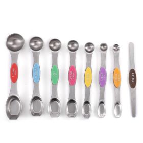 Set Of 8; Magnetic Measuring Spoon Set