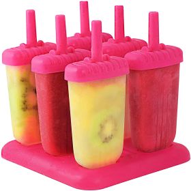 6Pcs Popsicle Molds Reusable Ice Cream