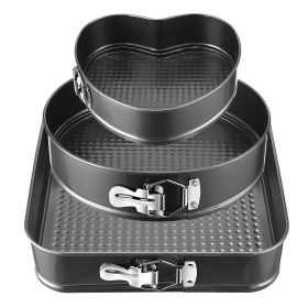 Non Stick Leakproof Bakeware Pan with Removable Bottom 3Pcs Per Set