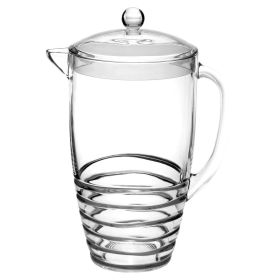 2.5 Quarts Water Pitcher with Lid, Swirl Unbreakable BPA Free