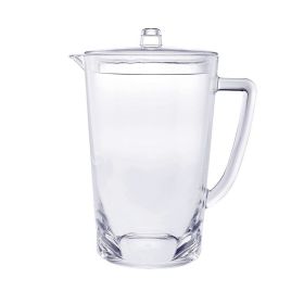 Water Pitcher with Lid, Oval Halo Design Unbreakable Plastic Pitcher BPA Free