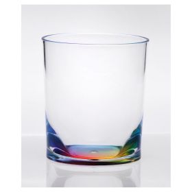 Oval Halo Acrylic Glasses Drinking Set of 4 BPA Free Cocktail Glasses