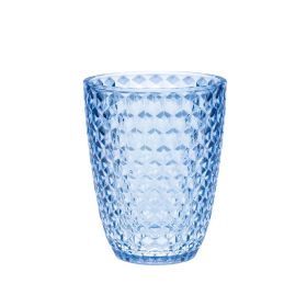 Diamond Cut Acrylic Glasses Drinking Set of 4 (12oz)BPA Free