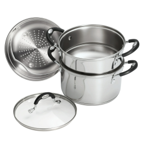 Stainless Steel 3 Quart Steamer & Double-Boiler