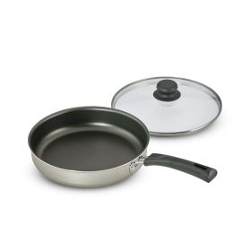 10 In Champagne Nonstick Covered Deep Saute Pan