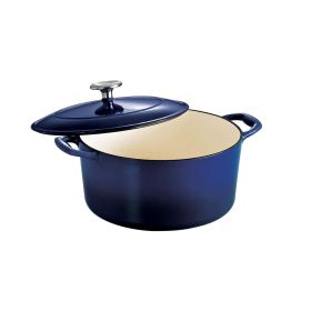 Gourmet Enameled Cast Iron Covered Round Dutch Oven