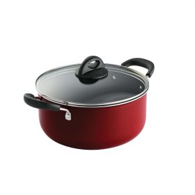 5 Qt Aluminum Nonstick Covered Dutch Oven Metallic Red