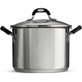 Lock-N-Drain Stainless Steel 6 Quart Covered Stock Pot, 3 Count