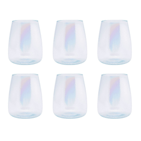 19-Ounce Plastic Iridescent Wine Tumbler, 6-Pack