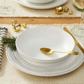 Gold Frost 12 Piece Stoneware Dinnerware Set