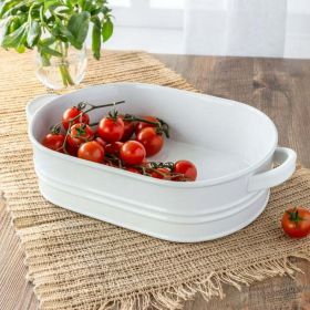 Porcelain Oval Bakeware Serve Dish, Oven to Table