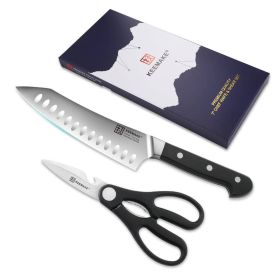 2Pcs Stainless steel Chef Scissor Knife Set