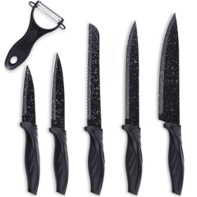 Mir dinner Knife Set of 6, Stainless Steel