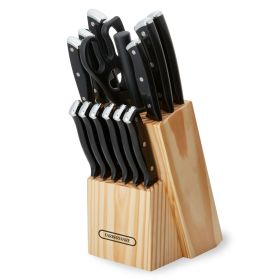 Farberware 15-Piece Triple Rivet Kitchen Knife Block Set