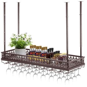 VEVOR Ceiling Wine Glass Rack, 35.8 x 13 inch Hanging Wine Glass Rack