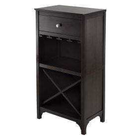 Ancona Modular Wine Cabinet with One Drawer; Glass Rack