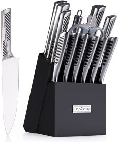 Lap Easy 15 Piece Knife Sets with Block Chef Knife Stainless Steel Hollow Handle