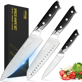 TOPFEEL Kitchen Knife Set, 3-piece Stainless Steel