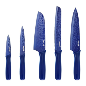 Blue Sharp Essential Chef Cooking Knives with Ergonomic Handle