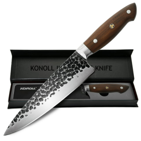 KONOLL Chef Knife Forged Handmade 8 inch Professional Kitchen Knife,