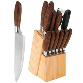 15 Pcs Knife Sets for Kitchen with Block