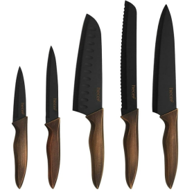 Hecef 5 PCS, Ultra Sharp High Carbon Stainless Steel Chef Cooking Knives