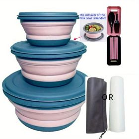 Silicone Collapsible Lunch Box Salad Bowl