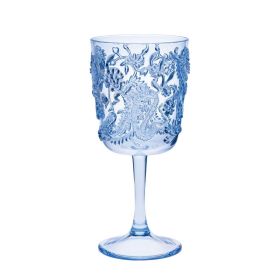 Paisley Plastic Wine Glasses Set BPA Free