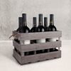 Wooden 6-Bottle Crate by Twine