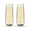 Starlight Stemless Champagne Flute Set Twine