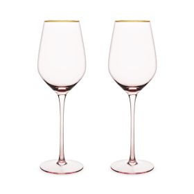 Rose Crystal White Wine Glass Set by Twine