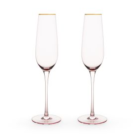 Rose Crystal Champagne Flute Set by Twine