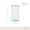 Aqua Bubble Glass Tumbler Set by Twine