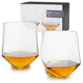 Seneca Crystal Faceted Glasses Viski