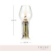 Glass Hurricane Bottle Lamp by Twine