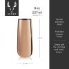 Copper Stemless Champagne Flutes by Viski