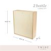 3-Bottle Wood Wine Box by Twine