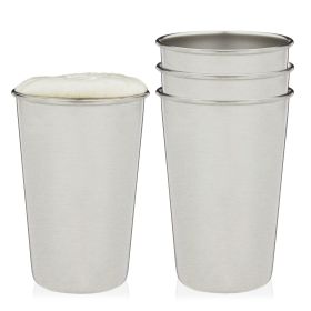 Stainless Steel Pint Cups, Set of 4 by True